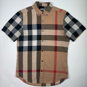 MENS BURBERRY SUMERTON SHORT SLEEVE SHIRT